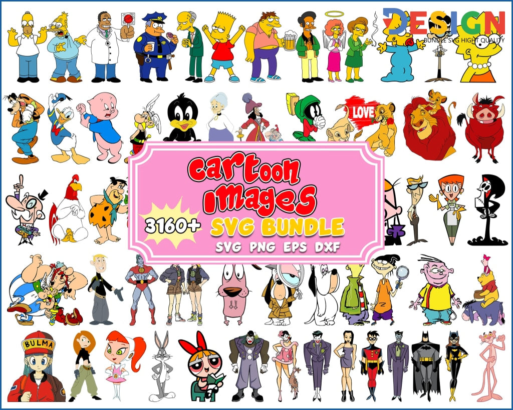 3160+ Mega Files Images Cartoon Characters Bundle Svg, Cartoon Vector ...
