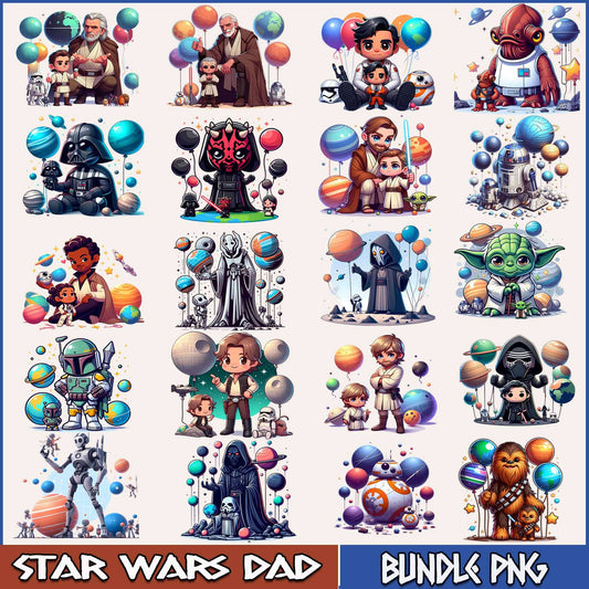 Star War Dad Bundle, Father's Day Png