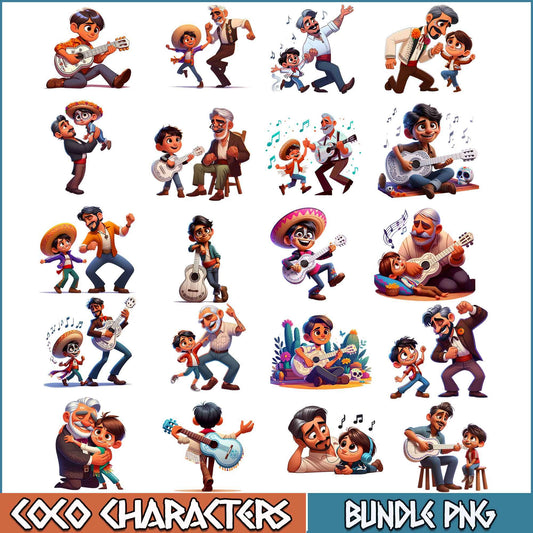 Coco Bundle Png, Father's Day Png