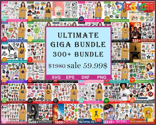 The Ultimate Giga Bundle Svg Mega Bundle Combo 300+ 2.0