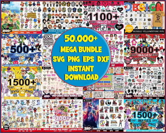 Ultimate Giga Bundle Svg Mega Bundle 50.000 Unique Designs Almost Everything Included